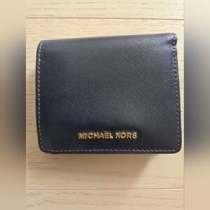 Michael Kors Navy Leather Card Holder